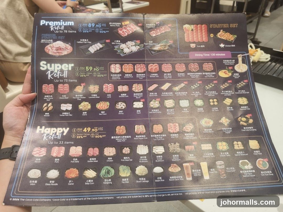 Refill Menu