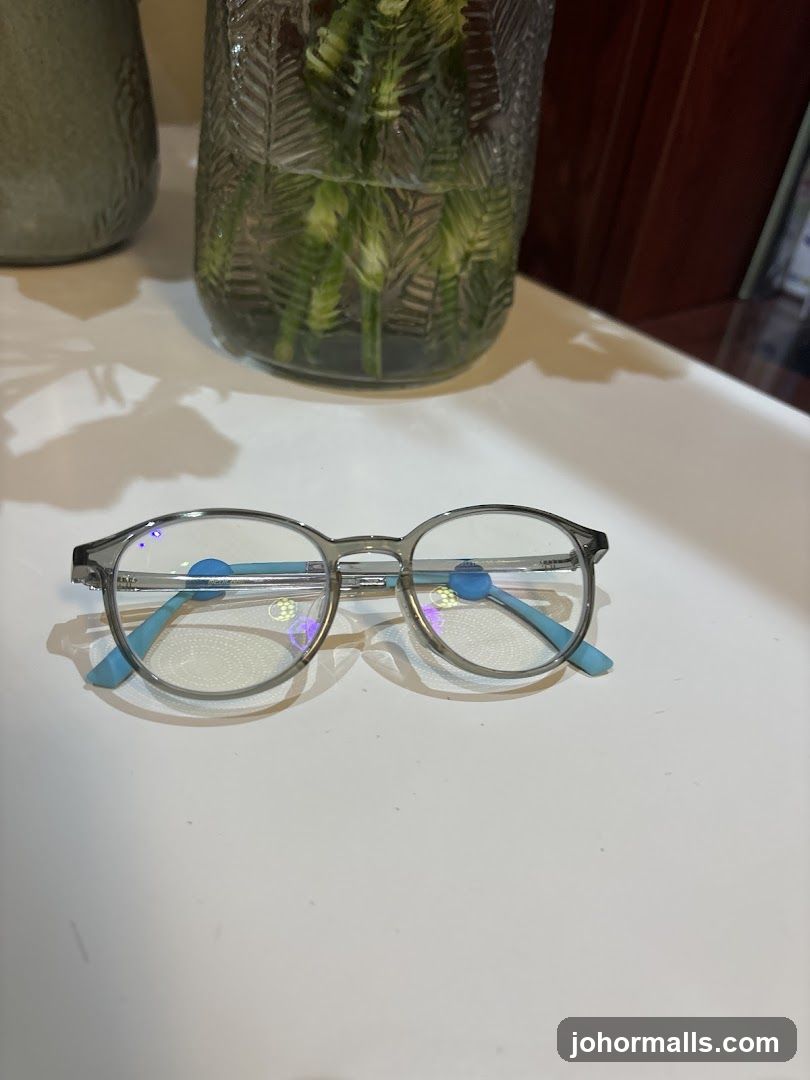 Eyeglasses on a table