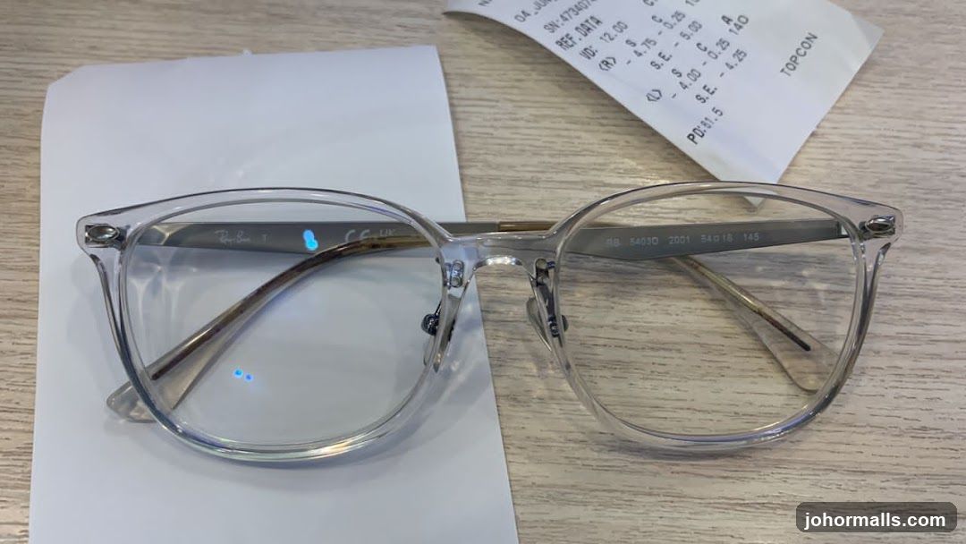 Eyeglasses and Prescription Slip