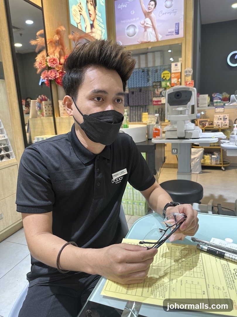 Optometrist with Eyeglasses