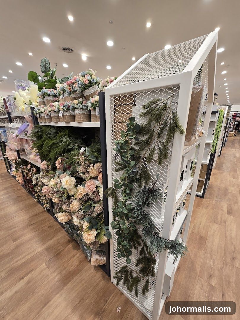 Artificial Flowers and Greenery Display