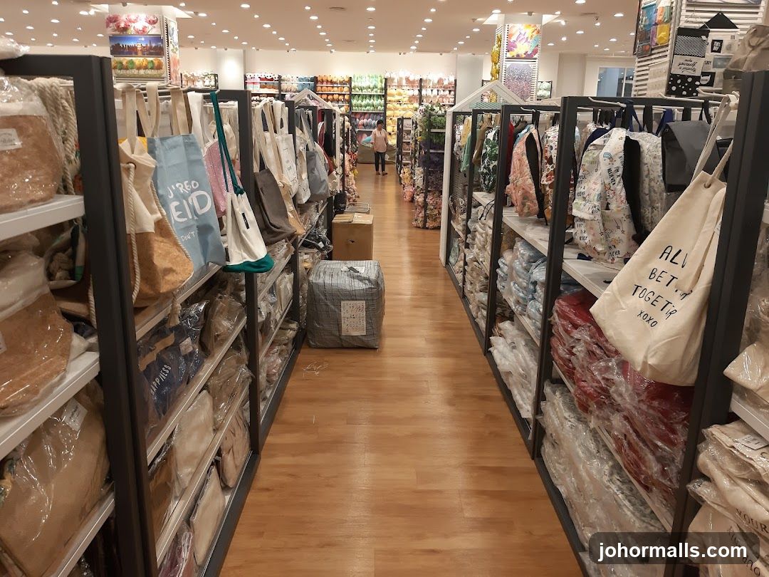 Store Aisle with Bags and Merchandise