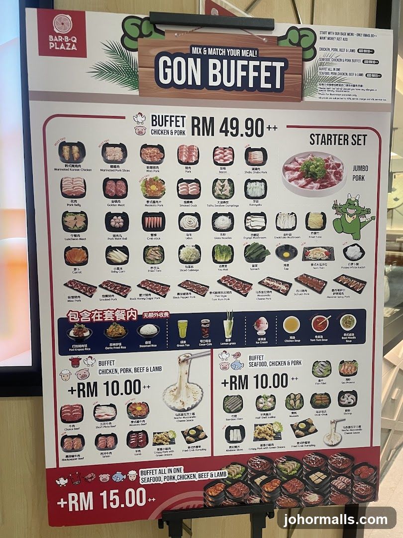 Gon Buffet Menu