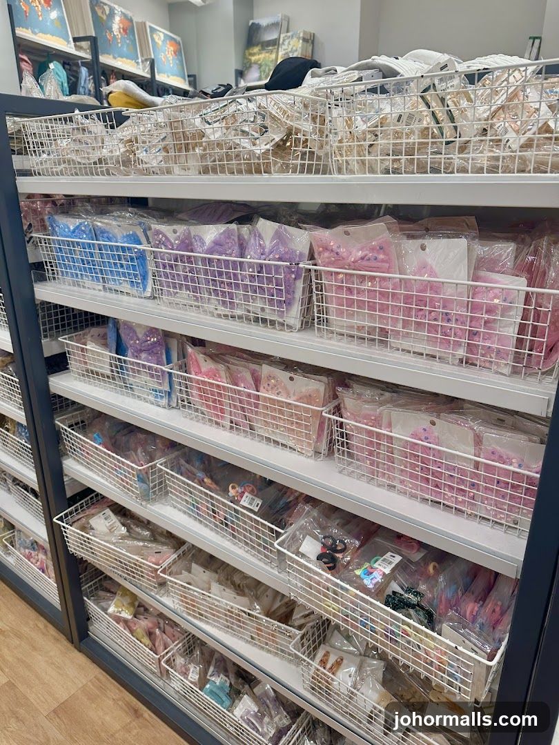 Store Shelves with Packaged Accessories