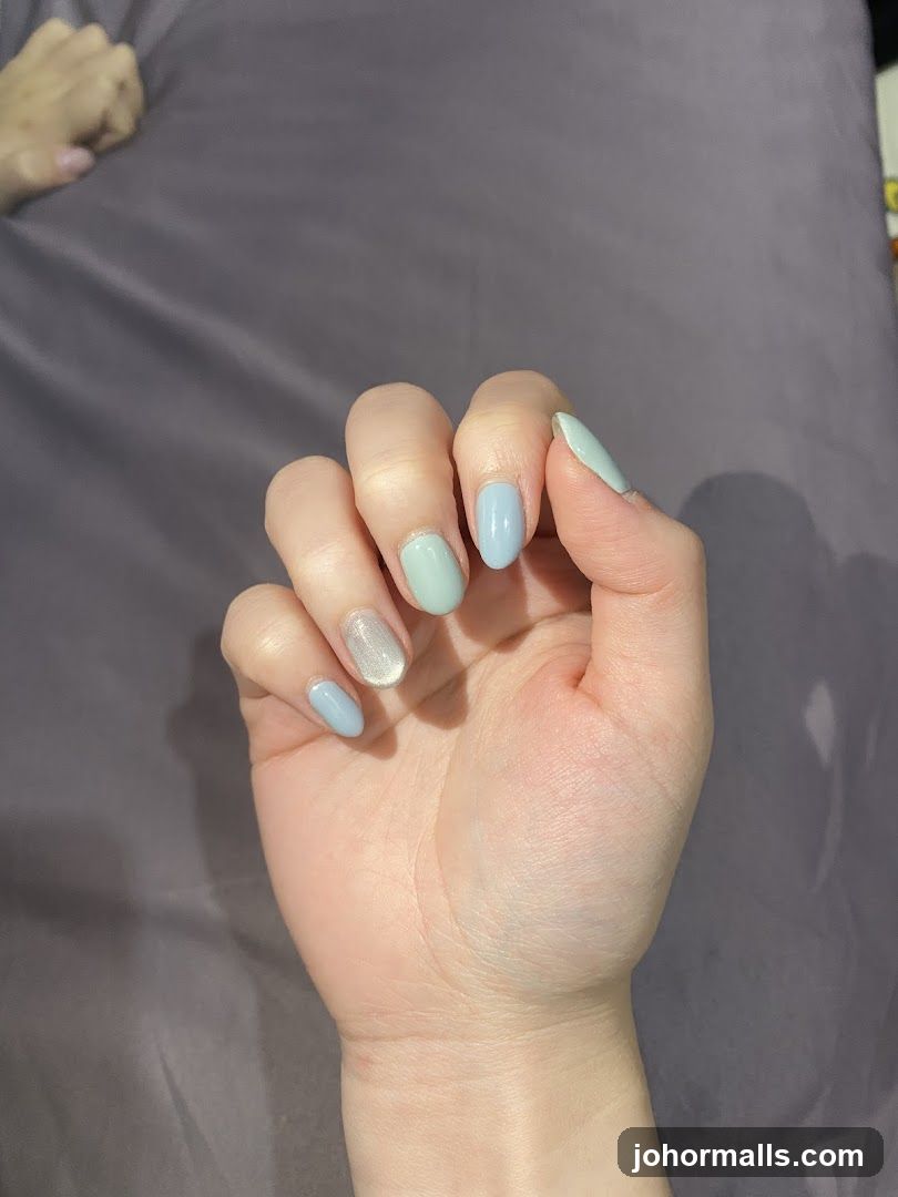 Nails with Pastel Polish