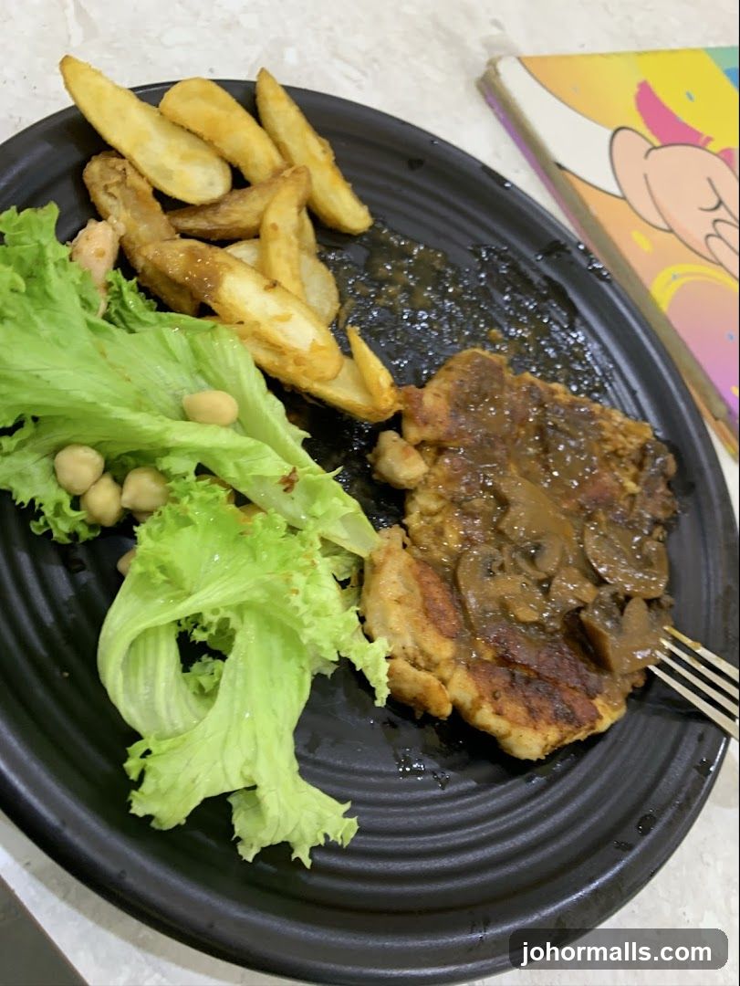 Chicken Steak with Fries and Salad