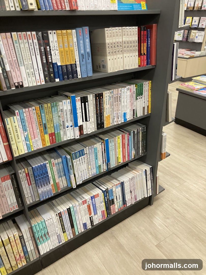 Bookshelves in a Bookstore