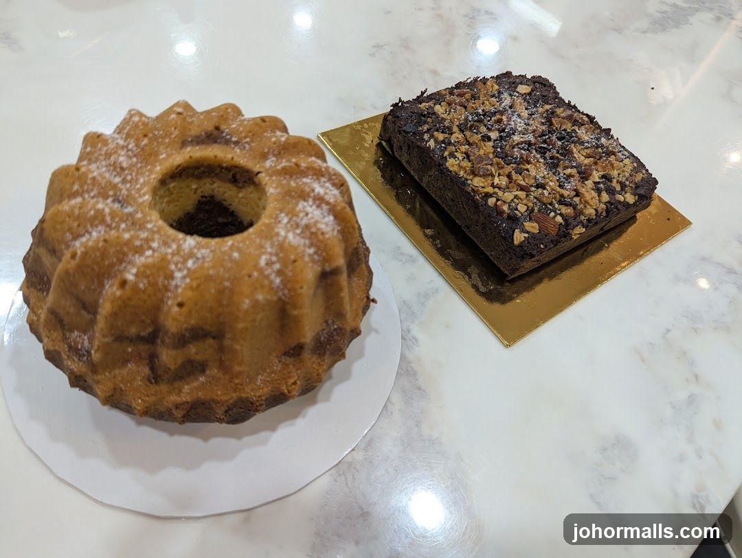 Marble Bundt Cake and Nutty Brownie
