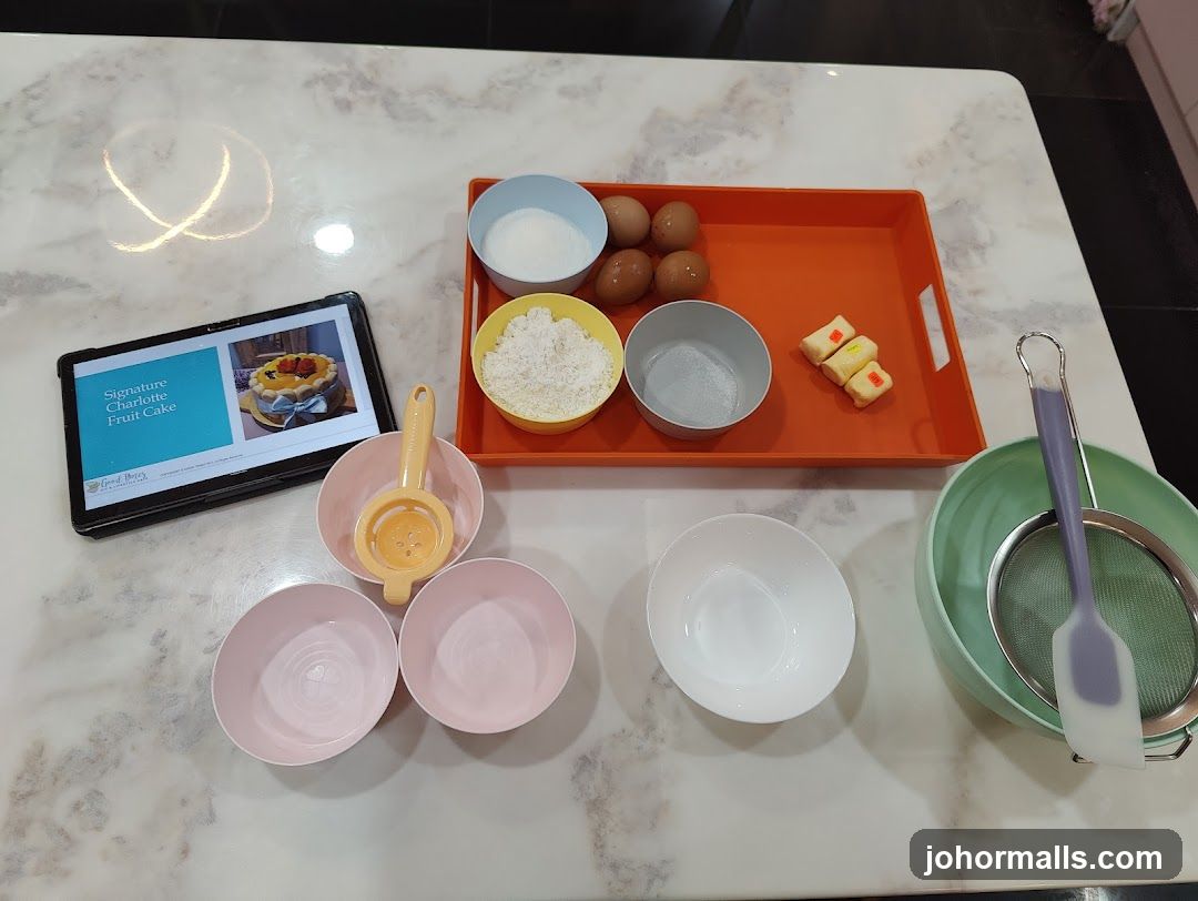 Baking Ingredients and Recipe Display