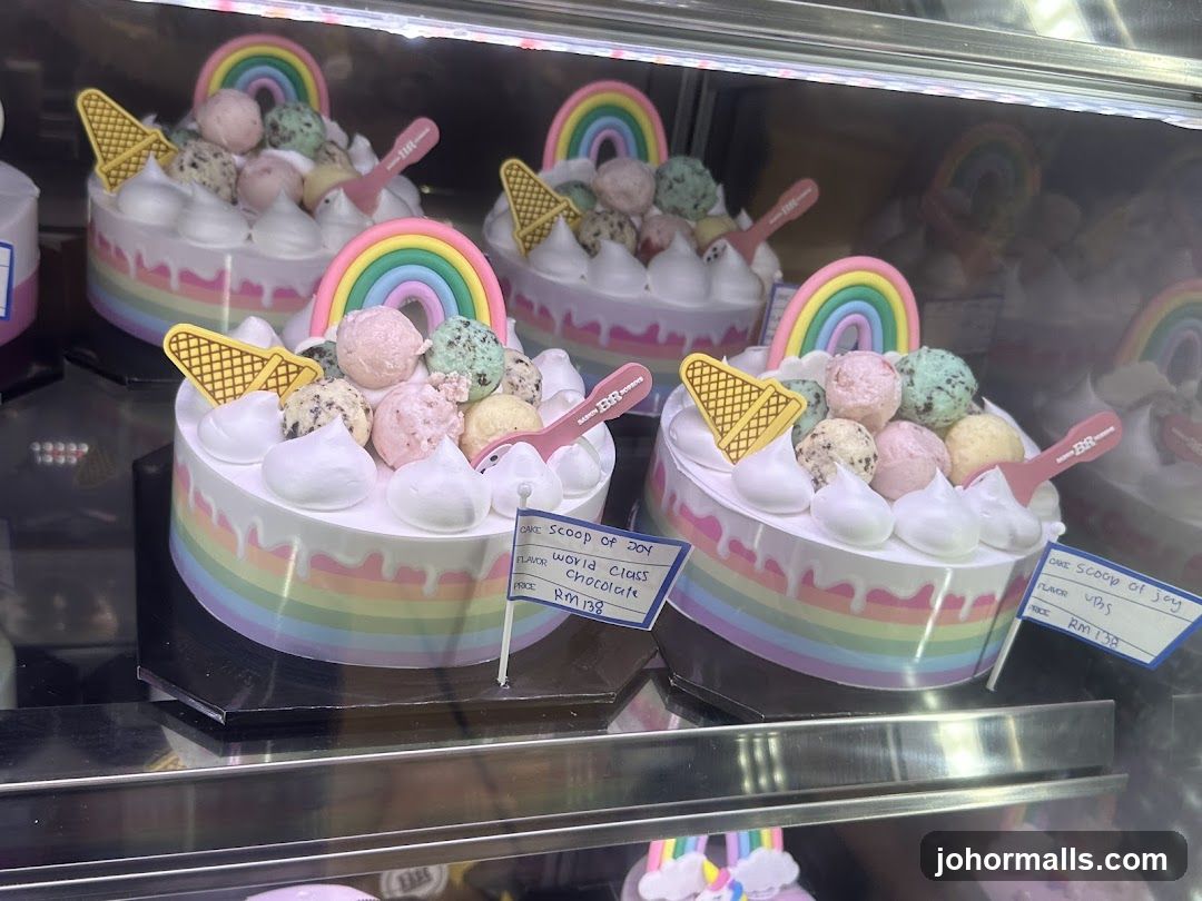 Rainbow Ice Cream Cakes
