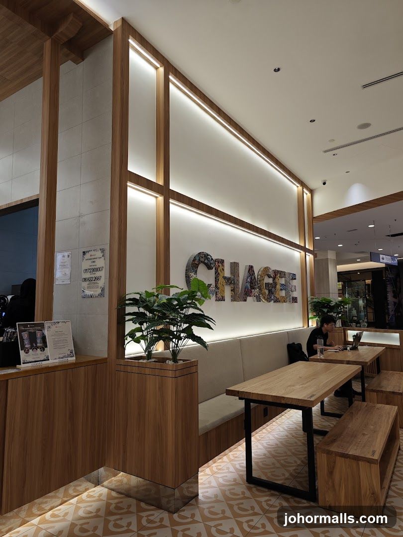 Cafe Interior with Decorative Signage