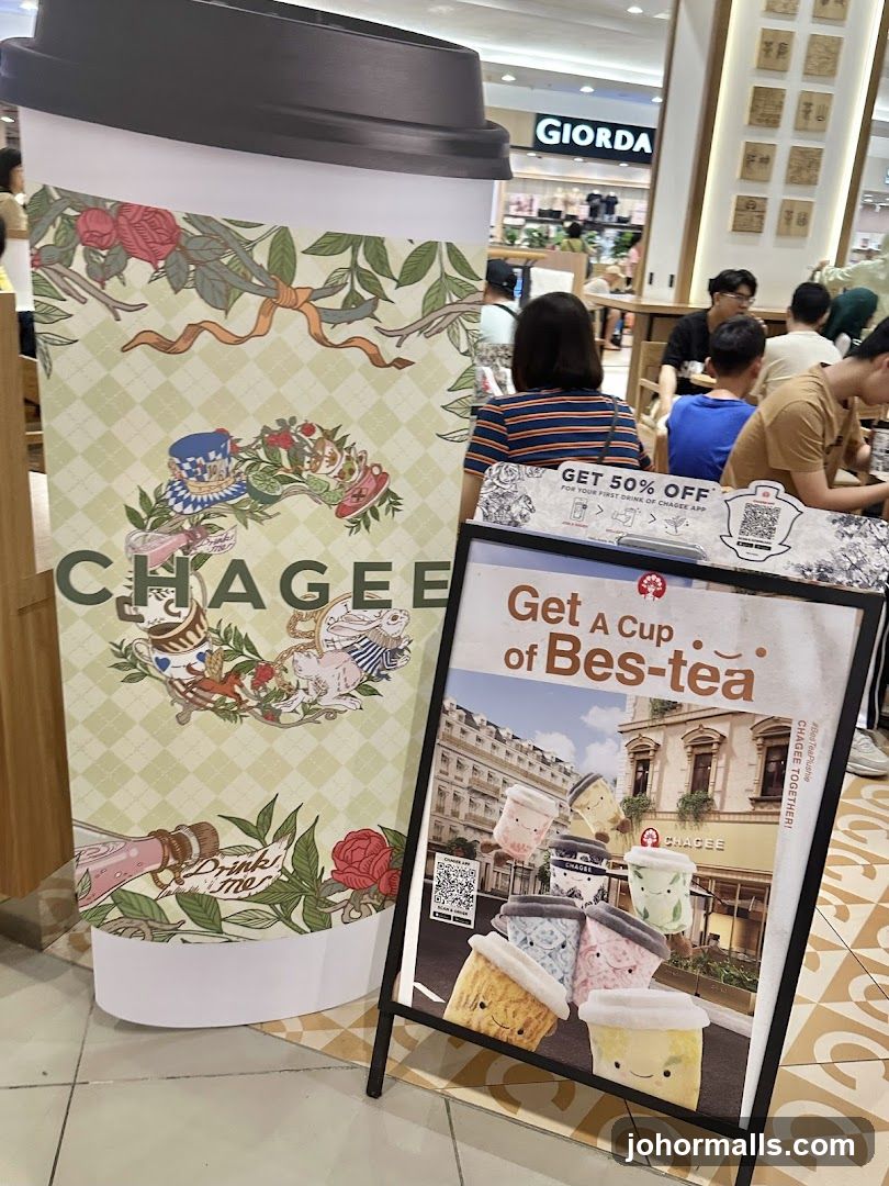 Chagee promotional display