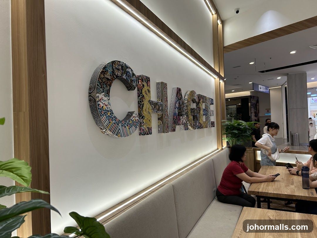 Cafe Interior with Decorative Signage