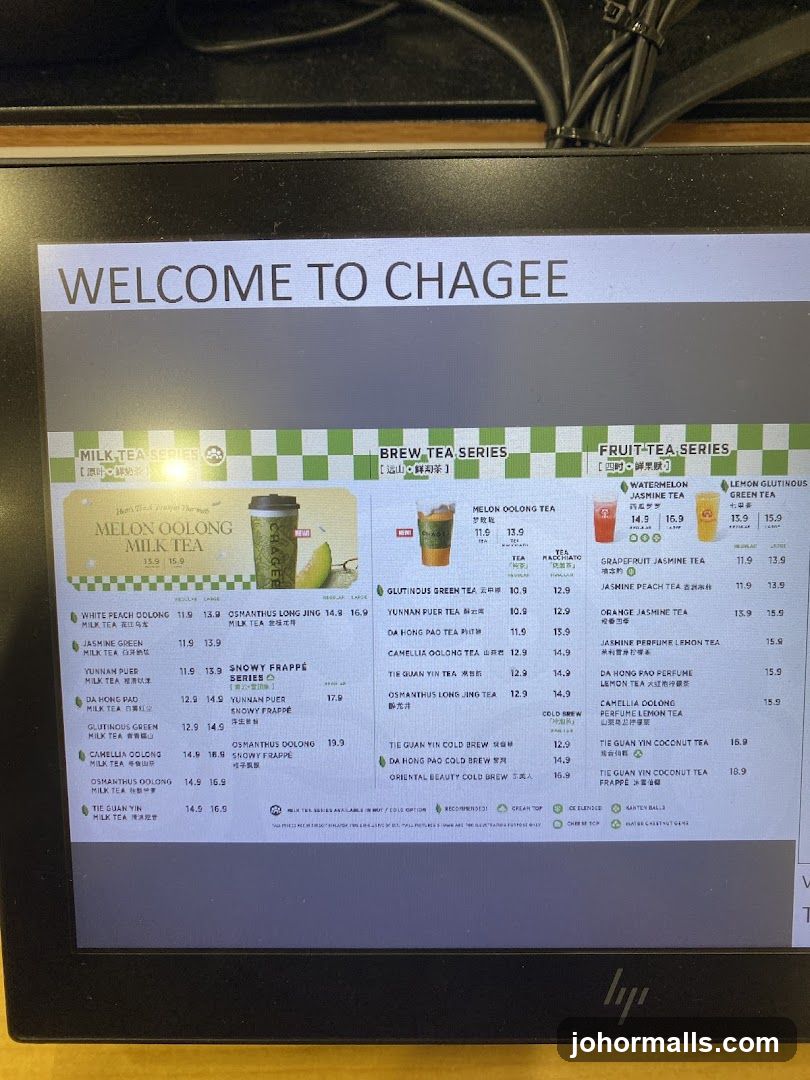 CHAGEE Menu