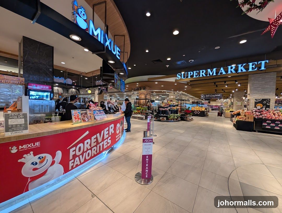 Supermarket Interior with Mixue Counter