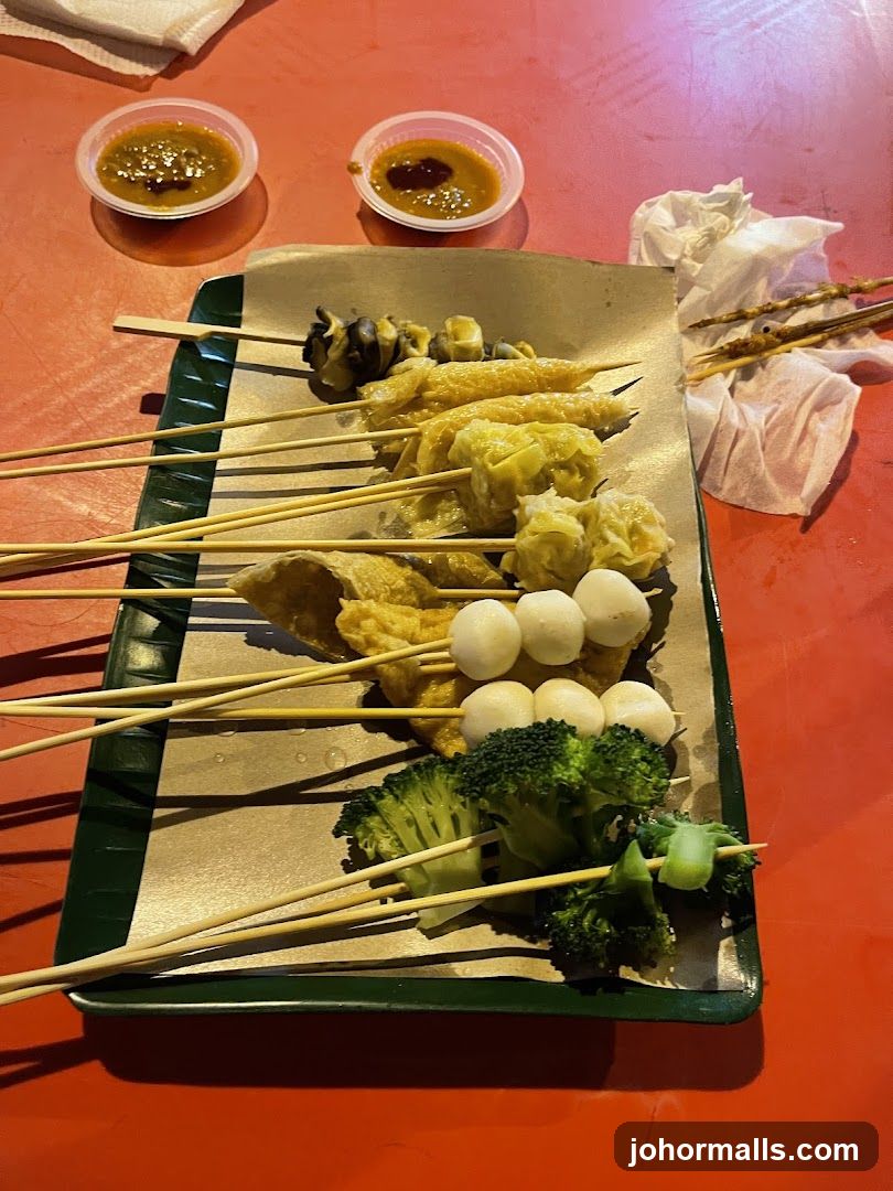 Skewered Snacks with Dipping Sauces