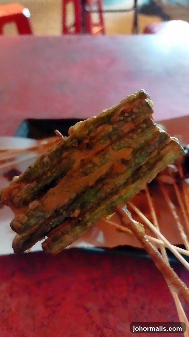 Fried Green Beans on Skewers
