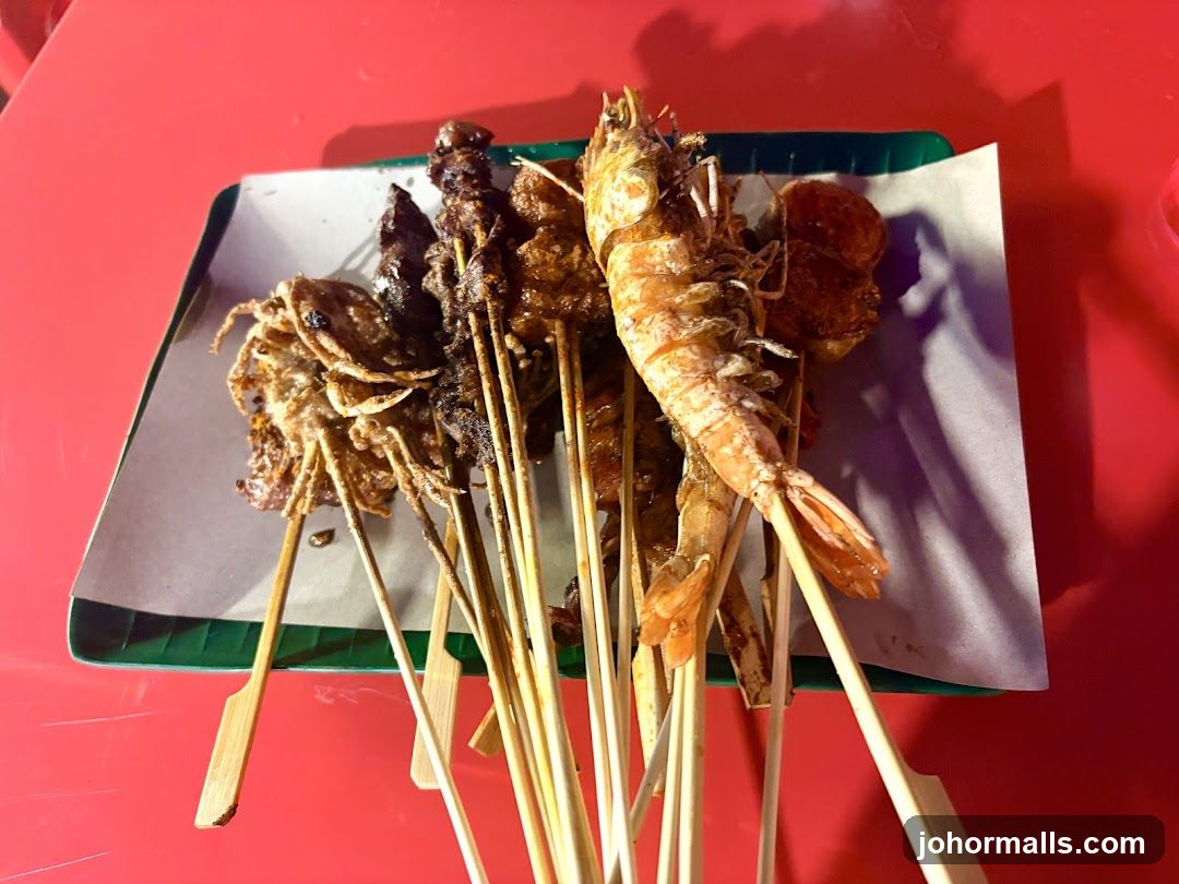 Skewered Seafood and Meat