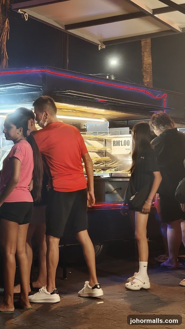 Street food stall at night