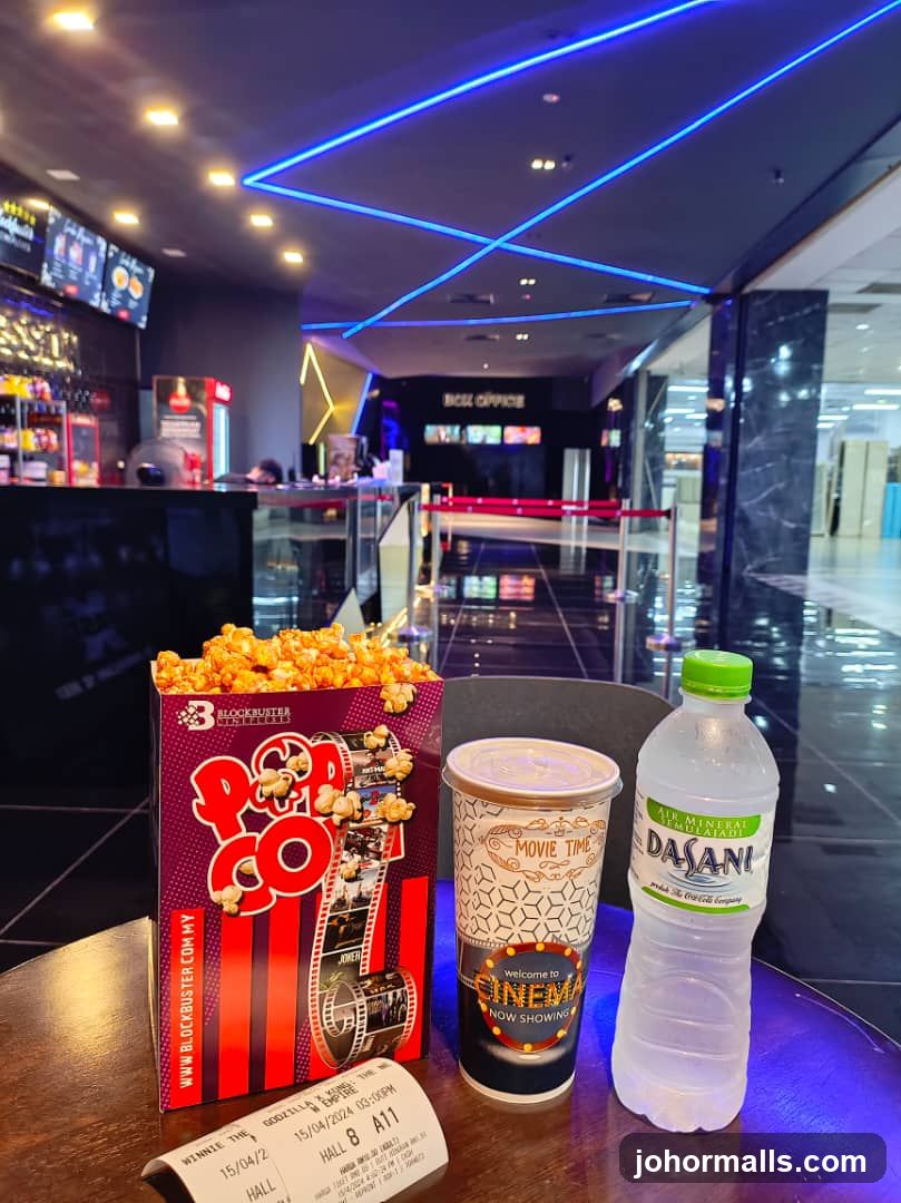 Cinema snacks and ticket