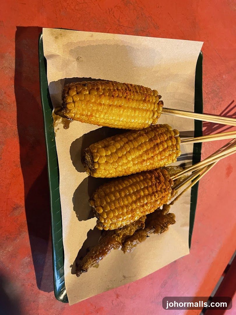 Corn on the cob skewers