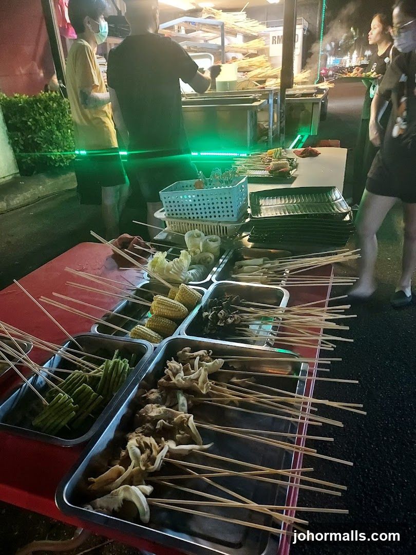 Street Food Stall with Skewers