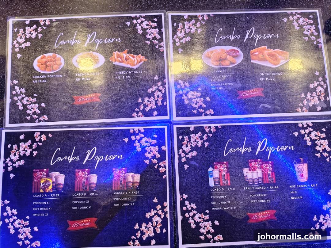 Combo Popcorn Menu