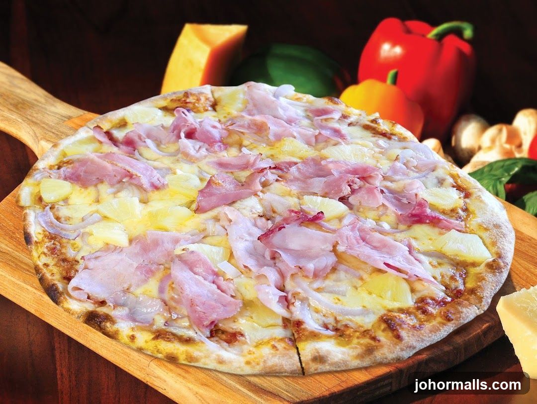 Hawaiian Pizza with Ingredients
