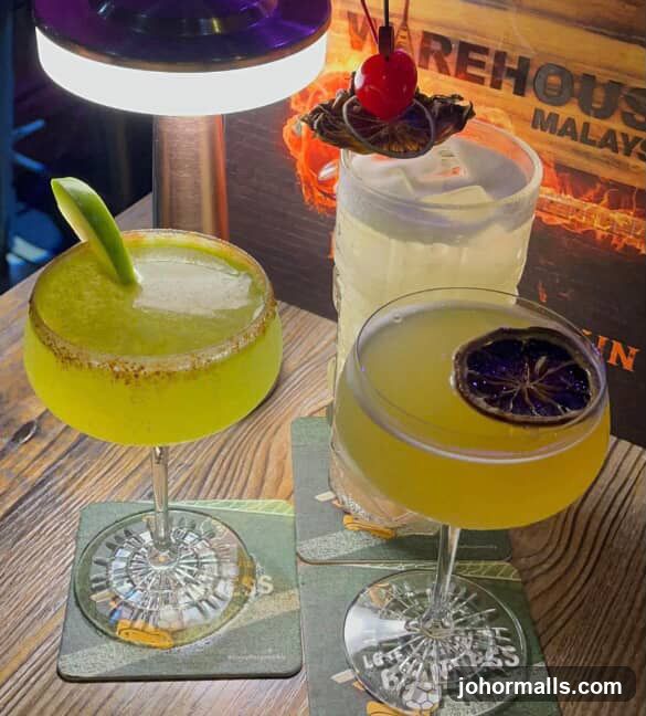 Cocktails on a wooden table