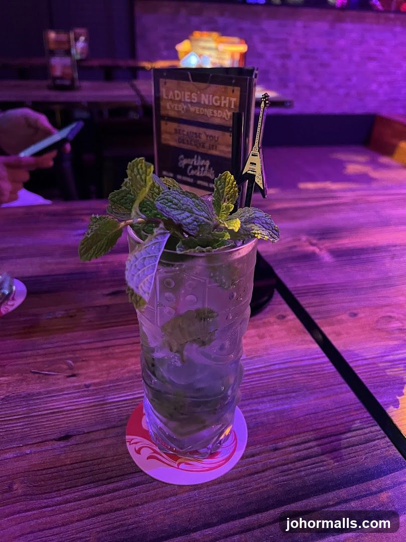 Cocktail with guitar pick