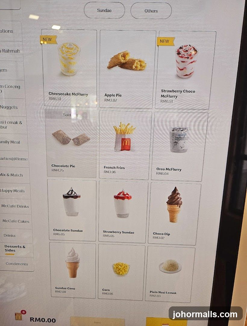 Desserts & Sides Menu