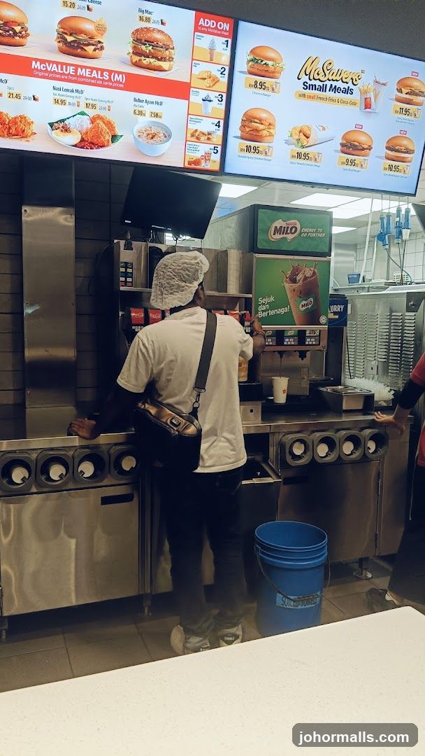 McDonald's Food Display and Drink Station