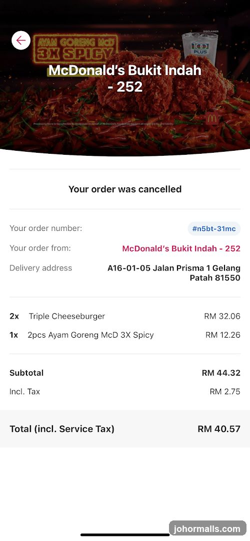 McDonald's Order Cancellation
