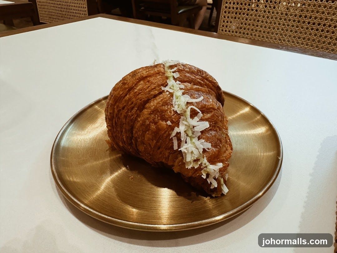 Croissant on a plate