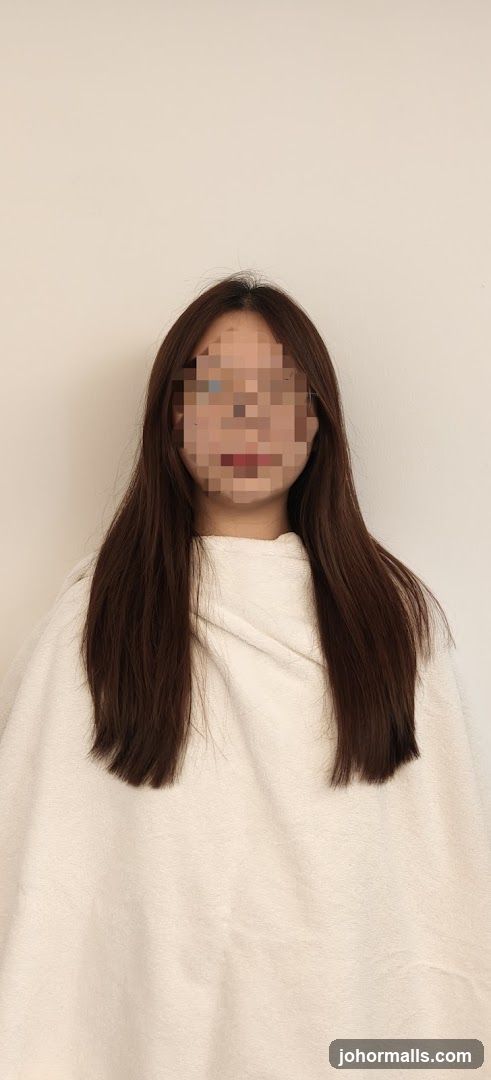 Woman with long brown hair
