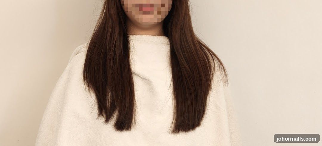 Woman with long brown hair