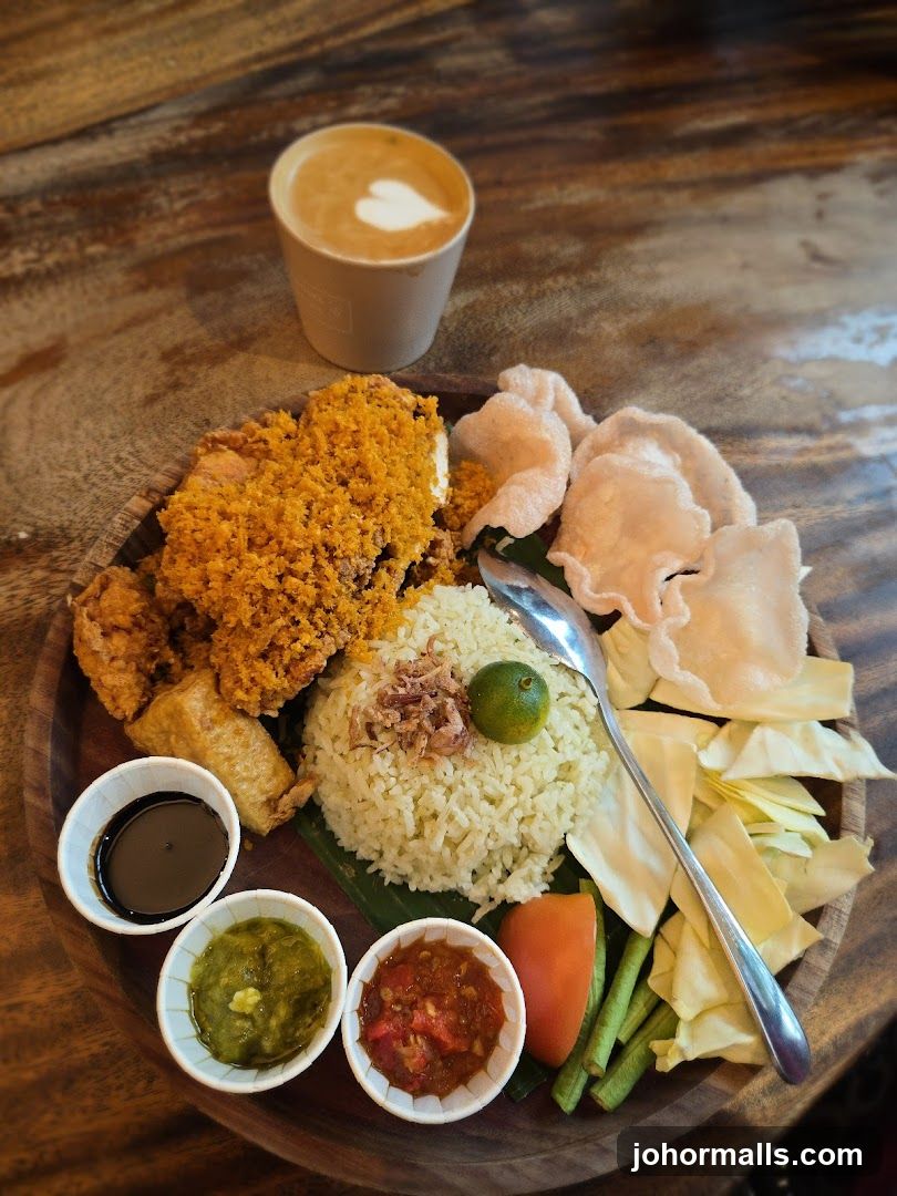 Fried Chicken Platter with Coffee