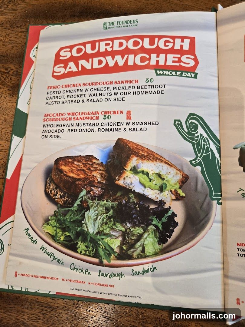 The Founders Sourdough Sandwiches