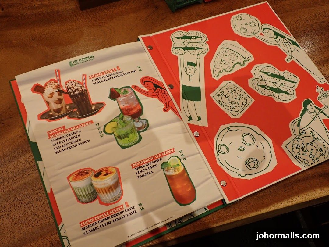 The Founders Menu