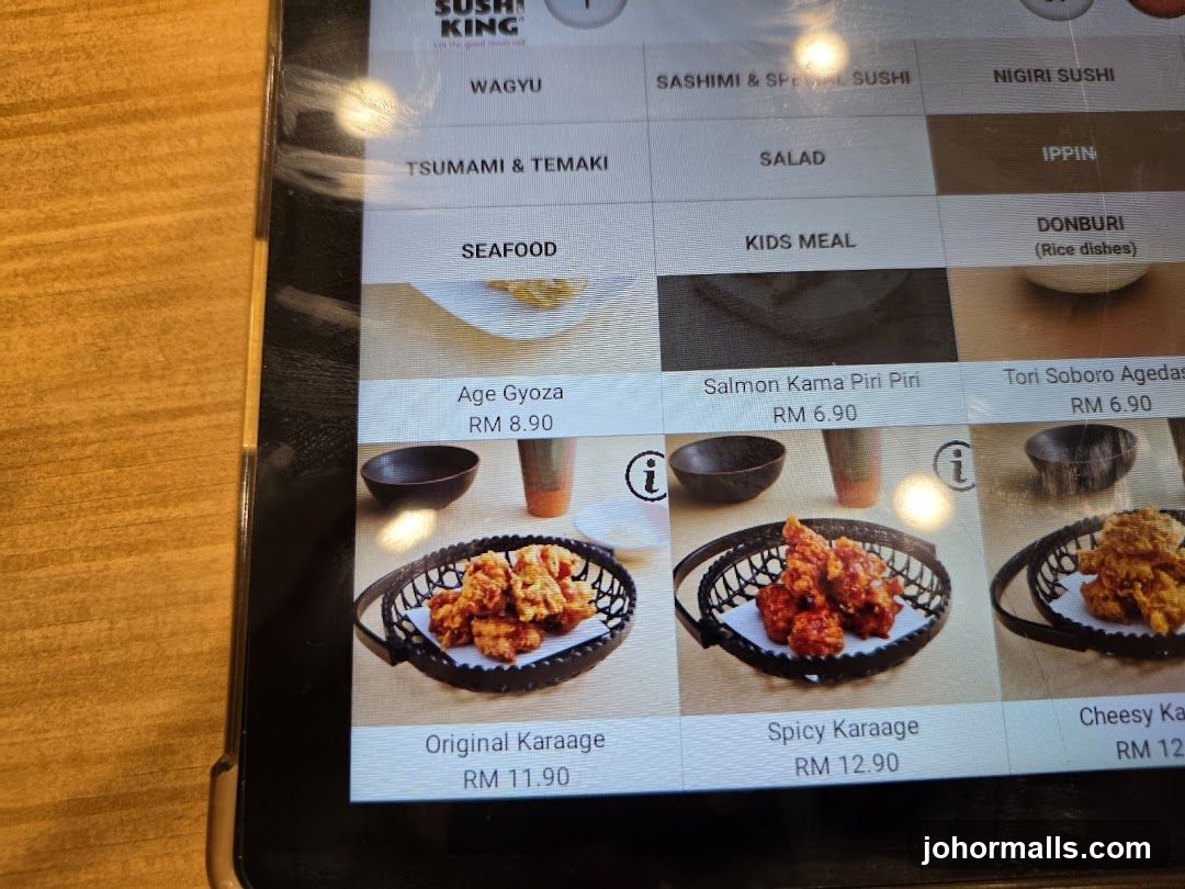 Sushi King Menu
