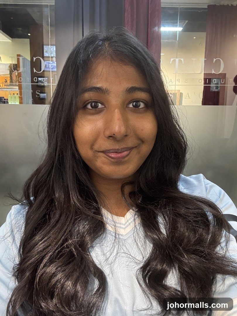 Woman in front of a salon