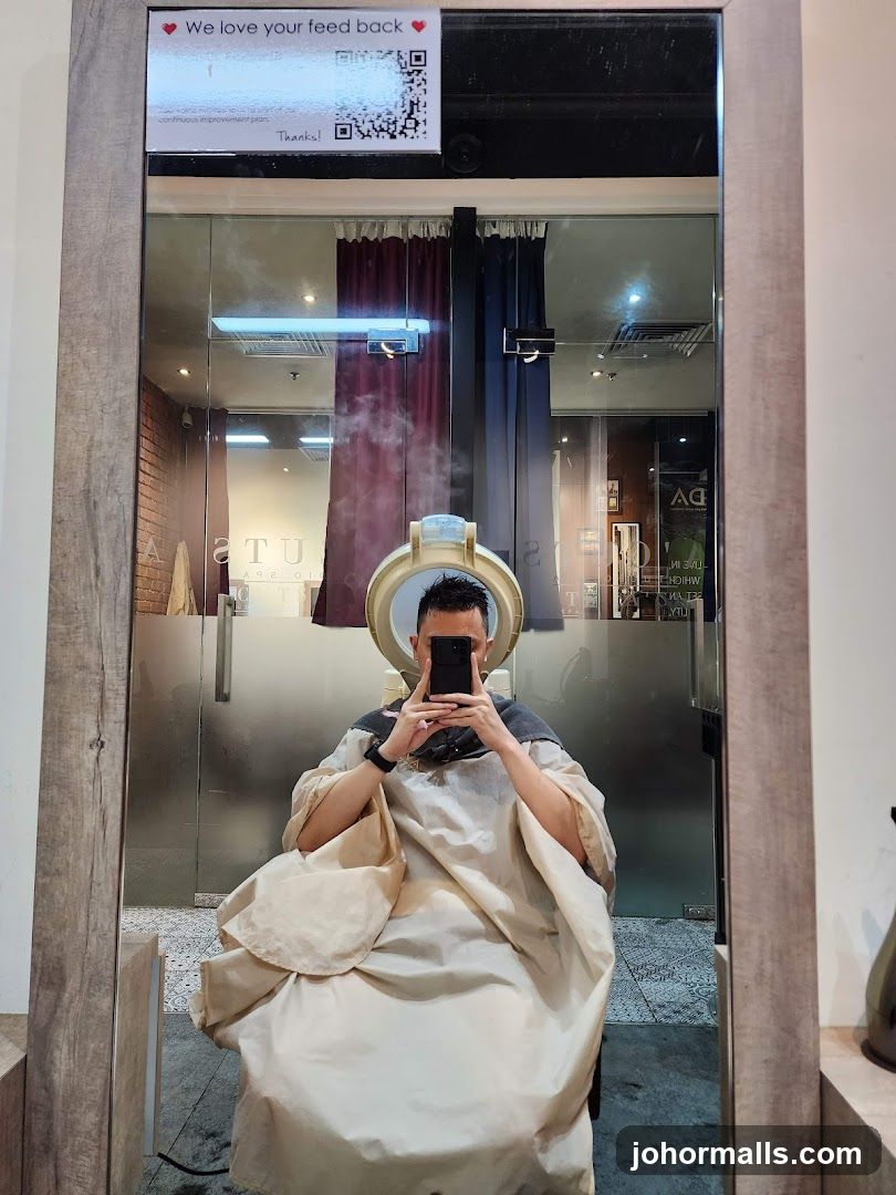 Salon Interior with Customer