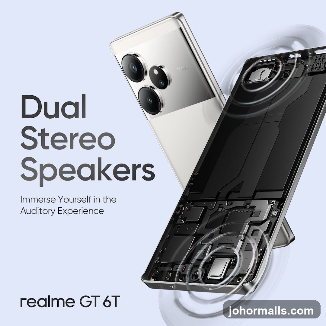 Realme GT 6T Dual Stereo Speakers