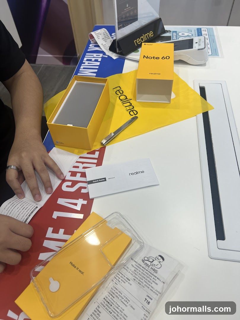 Realme Note 60 unboxing