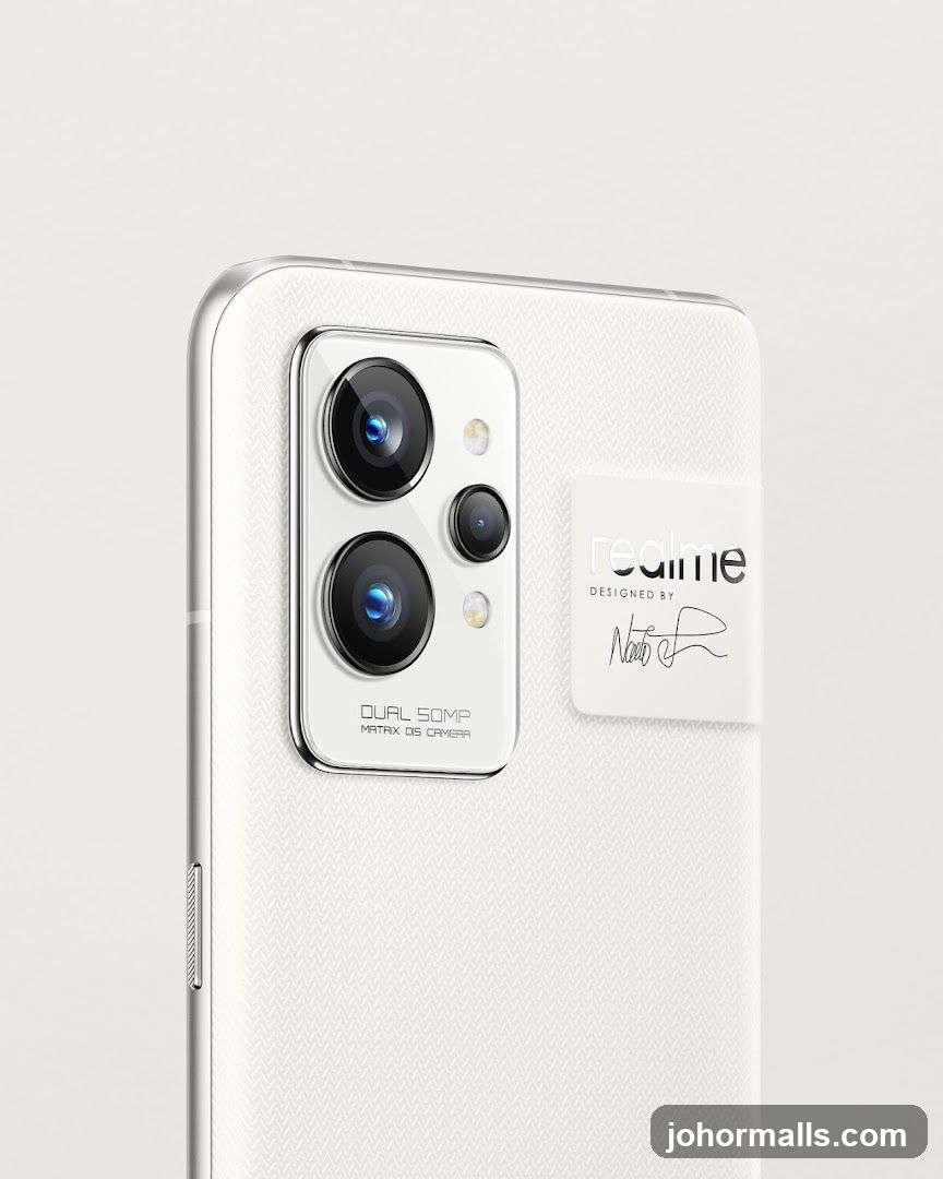 White Smartphone with Dual Camera
