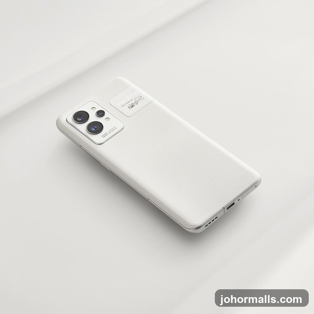 White Realme Smartphone