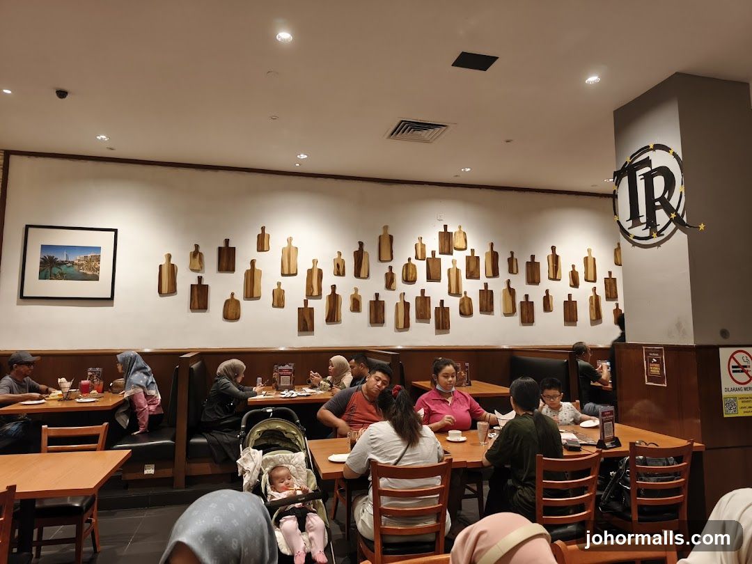 Restaurant Interior with Decorative Wall