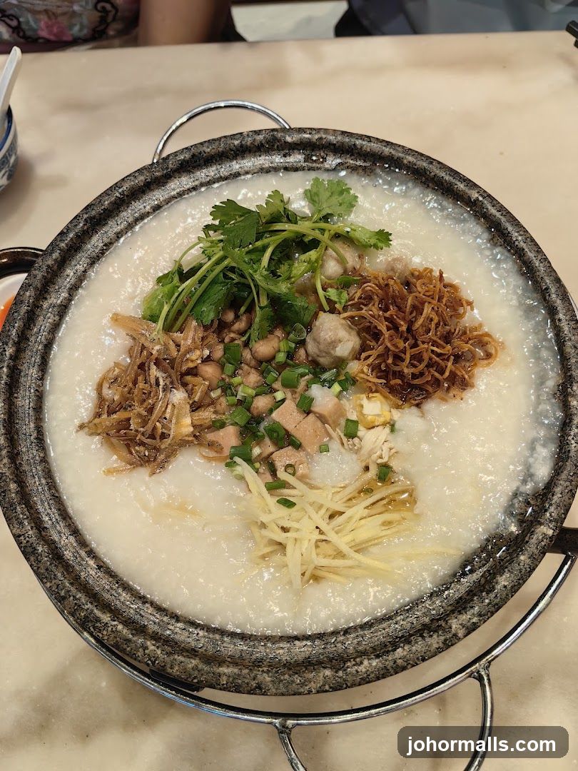 Congee with toppings