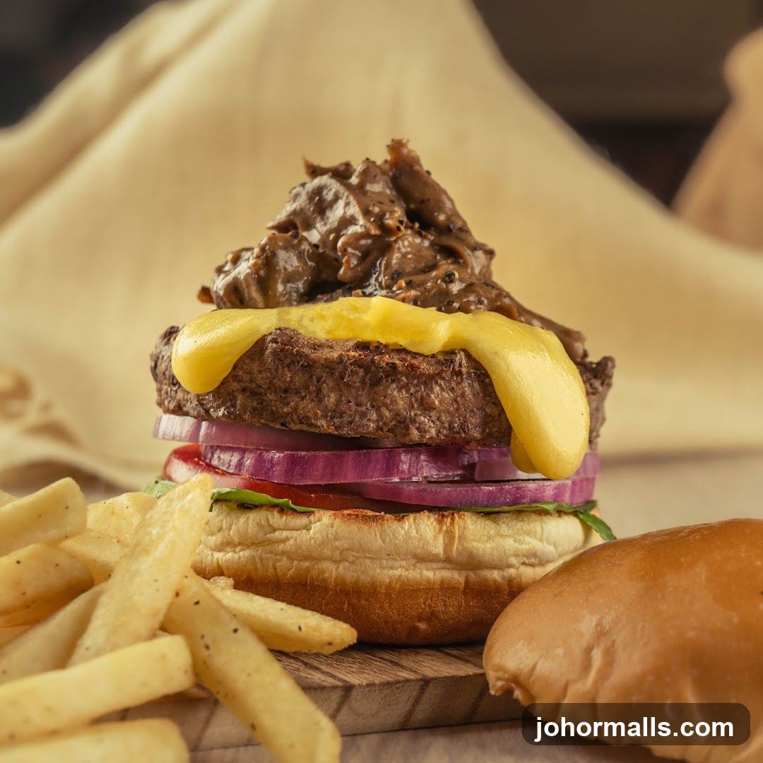 Mouthwatering Burger with Fries