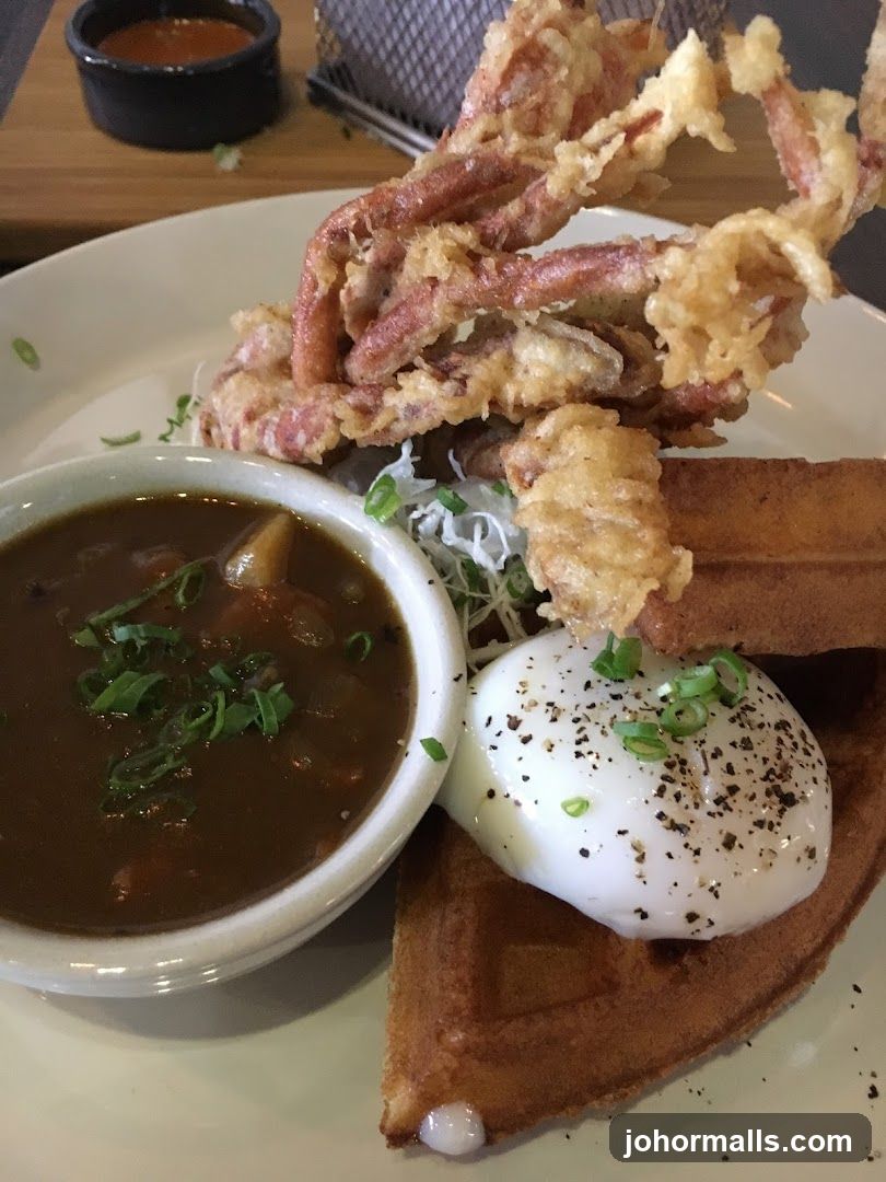 Soft Shell Crab and Waffle Dish